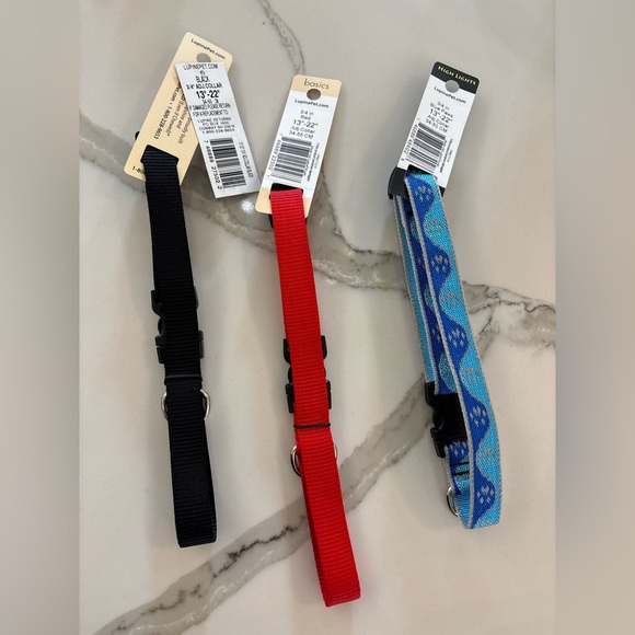 Dog Collars - Black, Red, Blue - Picture 2 of 2